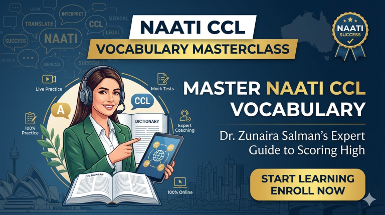 NAATI CCL Urdu Vocabluary Gold Mine